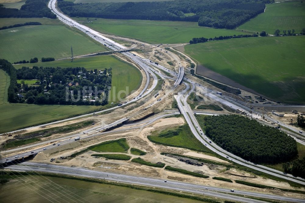 Luftbild Schwanebeck - Baustelle Autobahndreieck Schwanebeck bzw. Kreuz Barnim