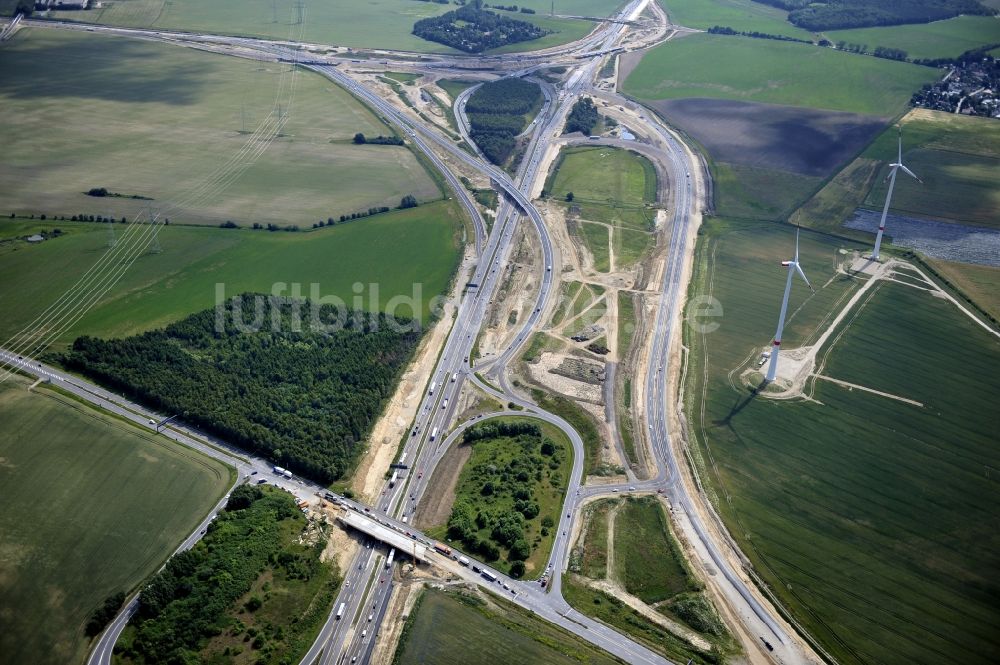 Luftbild Schwanebeck - Baustelle Autobahndreieck Schwanebeck bzw. Kreuz Barnim