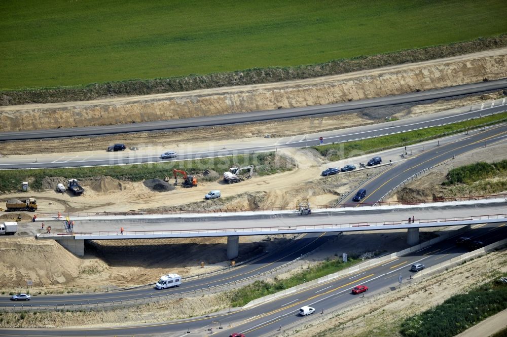 Schwanebeck aus der Vogelperspektive: Baustelle Autobahndreieck Schwanebeck bzw. Kreuz Barnim