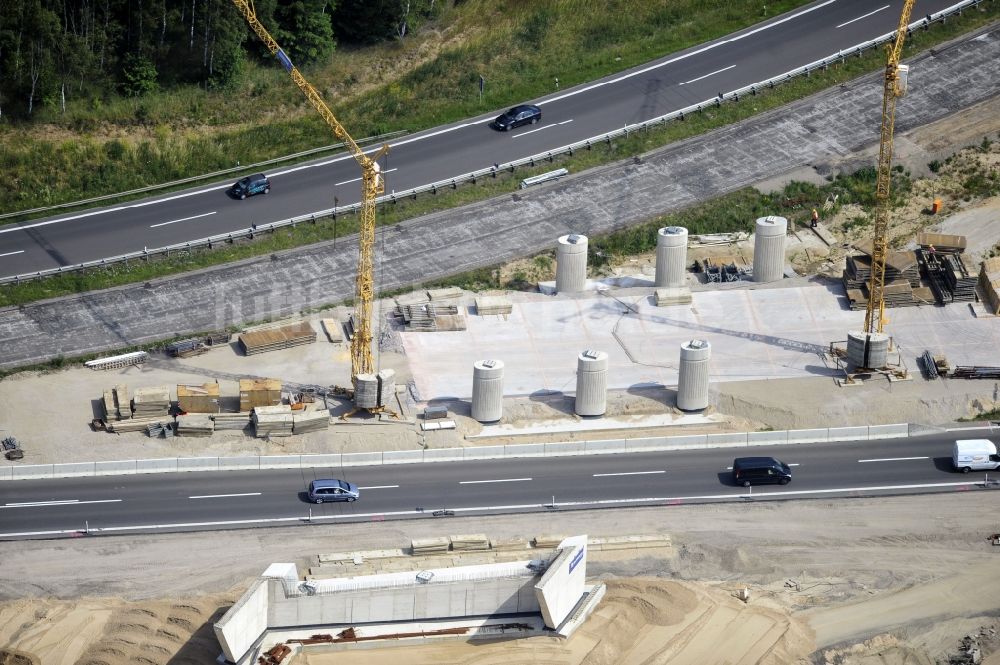 Luftbild Schwanebeck - Baustelle Autobahndreieck Schwanebeck bzw. Kreuz Barnim