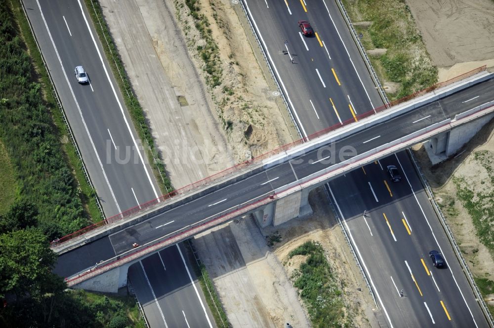 Schwanebeck aus der Vogelperspektive: Baustelle Autobahndreieck Schwanebeck bzw. Kreuz Barnim