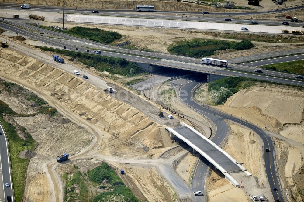 Luftbild Schwanebeck - Baustelle Autobahndreieck Schwanebeck bzw. Kreuz Barnim