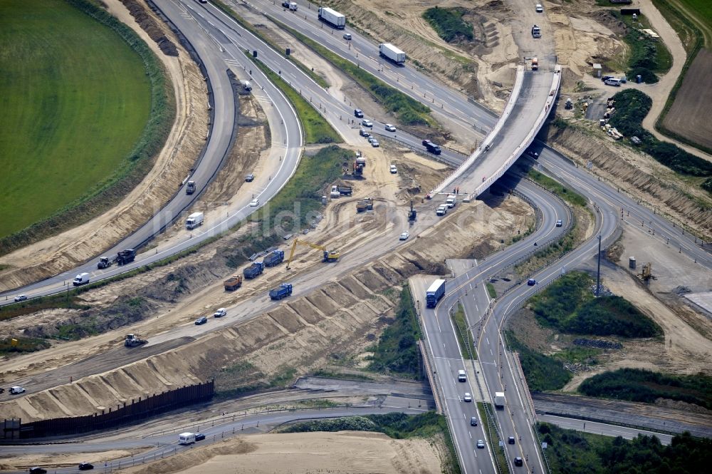 Luftbild Schwanebeck - Baustelle Autobahndreieck Schwanebeck bzw. Kreuz Barnim