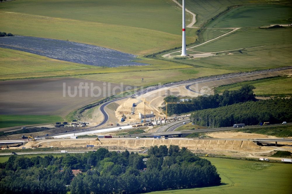 Luftbild Schwanebeck - Baustelle Autobahndreieck Schwanebeck bzw. Kreuz Barnim