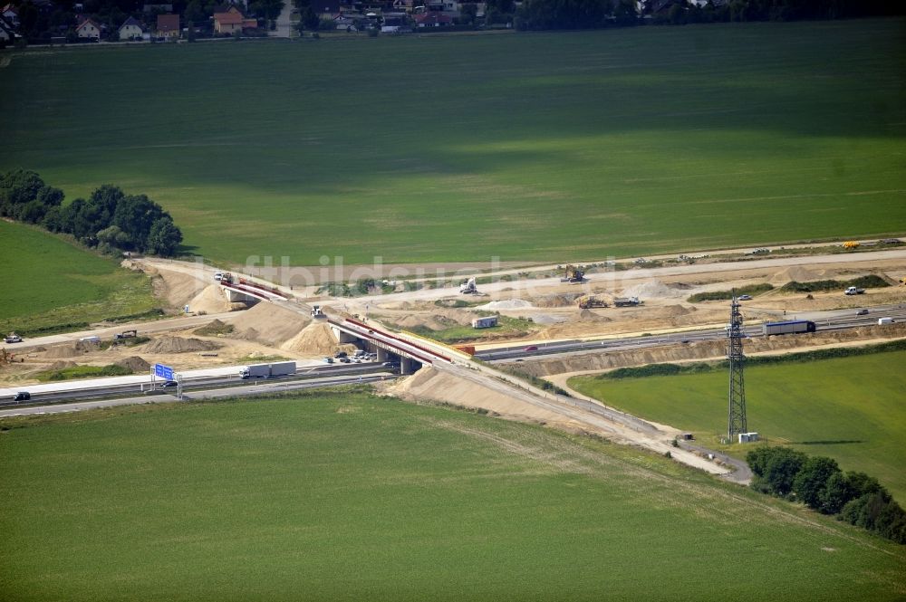 Luftaufnahme Schwanebeck - Baustelle Autobahndreieck Schwanebeck bzw. Kreuz Barnim