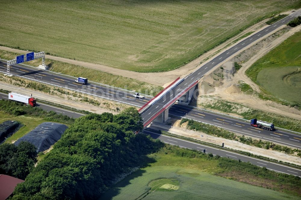 Schwanebeck aus der Vogelperspektive: Baustelle Autobahndreieck Schwanebeck bzw. Kreuz Barnim