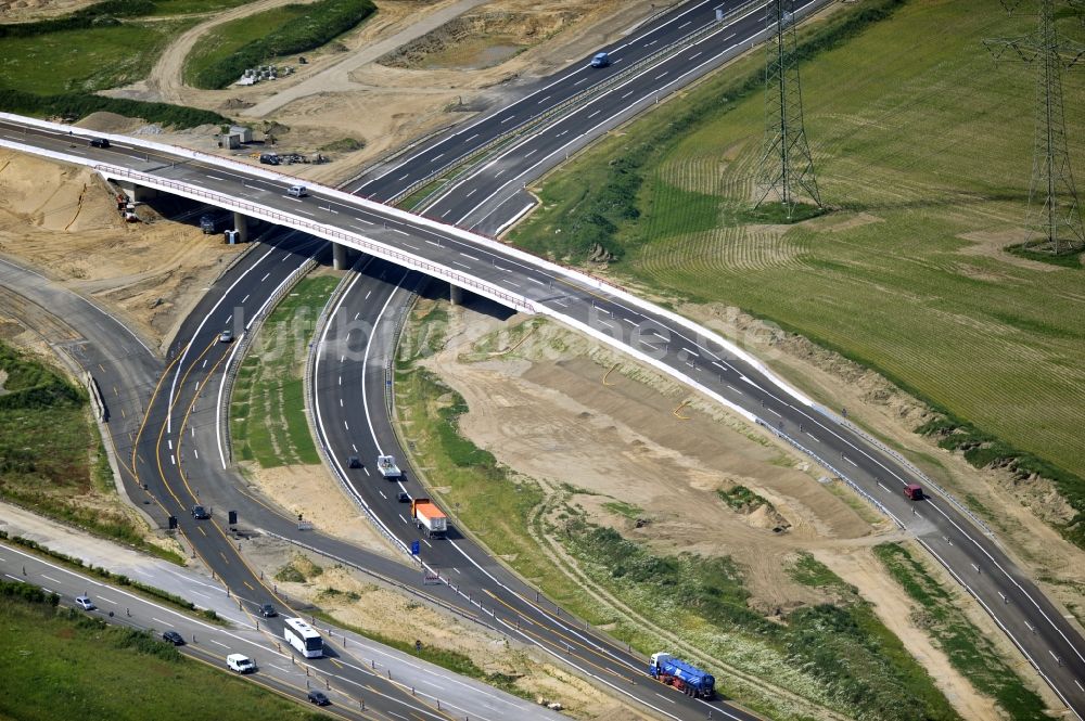 Luftbild Schwanebeck - Baustelle Autobahndreieck Schwanebeck bzw. Kreuz Barnim