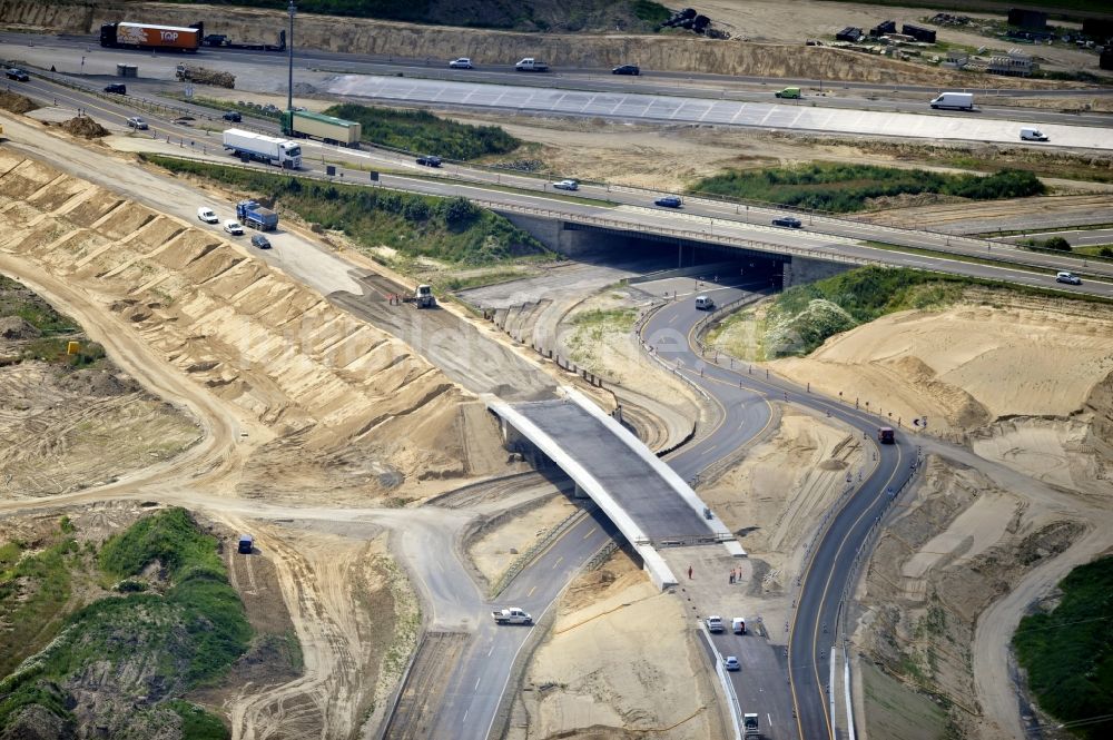 Schwanebeck von oben - Baustelle Autobahndreieck Schwanebeck bzw. Kreuz Barnim