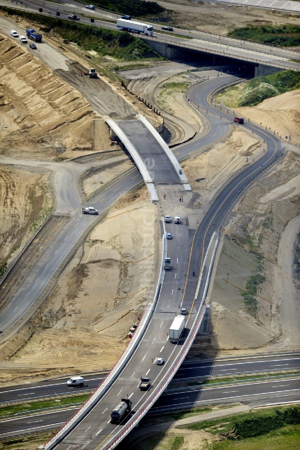 Schwanebeck aus der Vogelperspektive: Baustelle Autobahndreieck Schwanebeck bzw. Kreuz Barnim