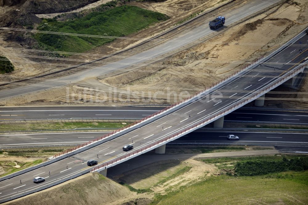 Luftbild Schwanebeck - Baustelle Autobahndreieck Schwanebeck bzw. Kreuz Barnim