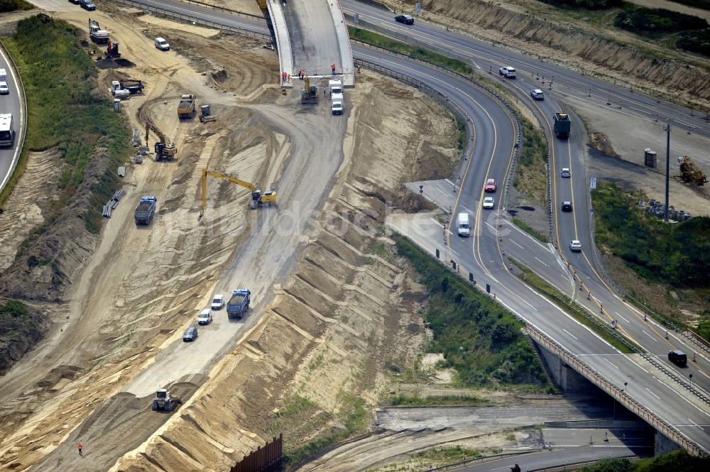 Luftaufnahme Schwanebeck - Baustelle Autobahndreieck Schwanebeck bzw. Kreuz Barnim