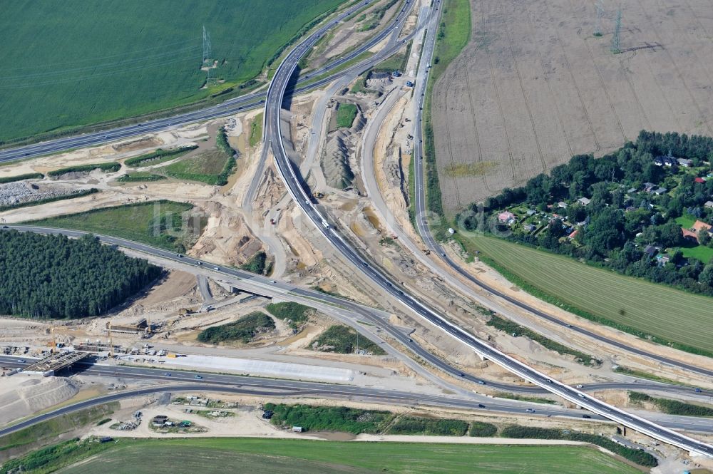 Luftaufnahme Schwanebeck - Baustelle Autobahndreieck Schwanebeck bzw. Kreuz Barnim