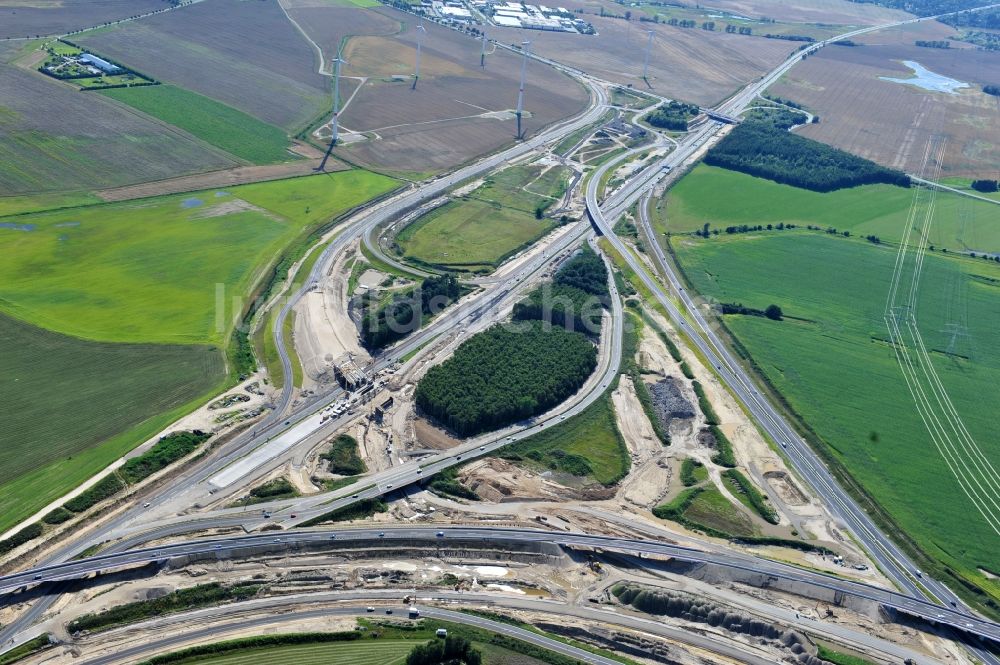 Luftbild Schwanebeck - Baustelle Autobahndreieck Schwanebeck bzw. Kreuz Barnim