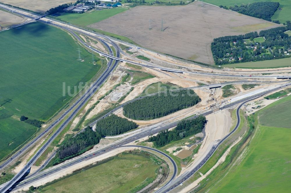 Luftbild Schwanebeck - Baustelle Autobahndreieck Schwanebeck bzw. Kreuz Barnim