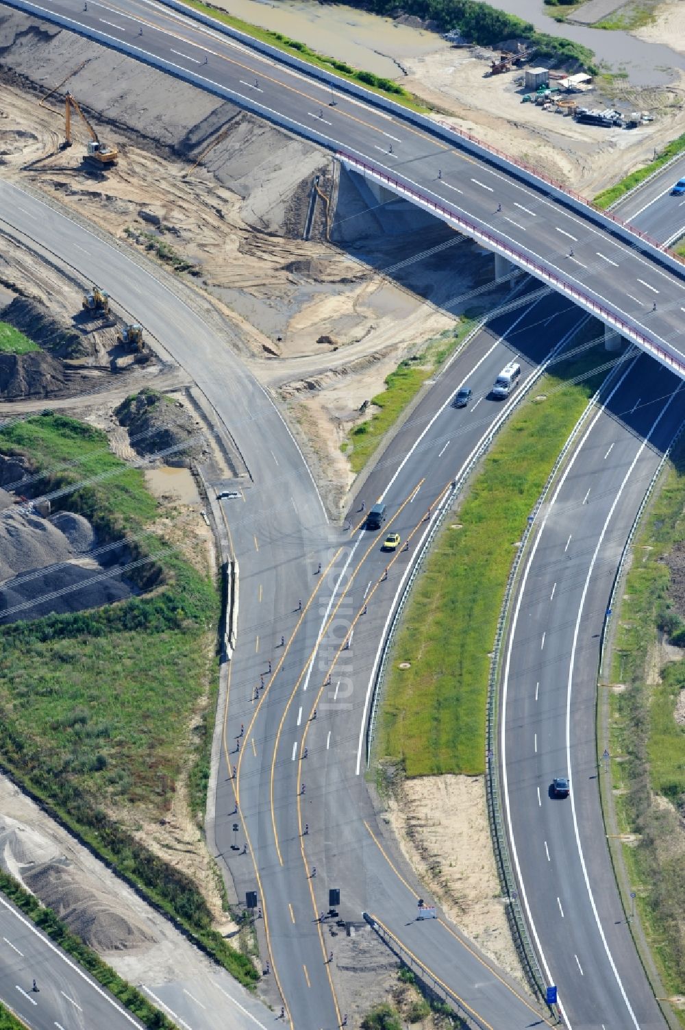 Luftbild Schwanebeck - Baustelle Autobahndreieck Schwanebeck bzw. Kreuz Barnim