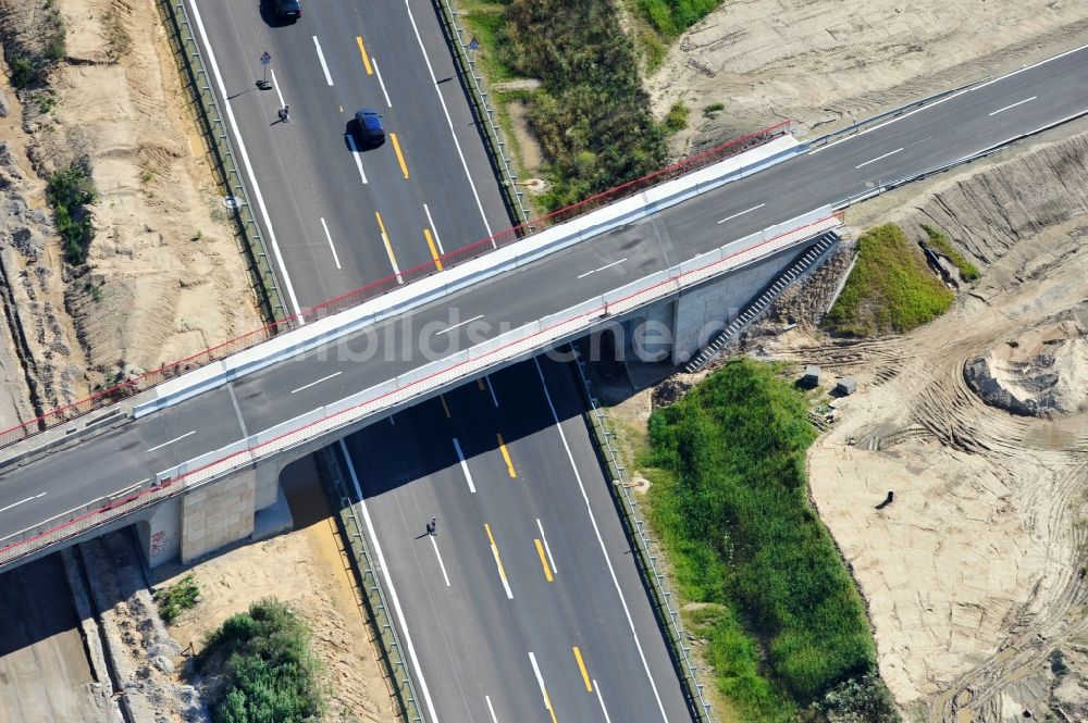 Luftaufnahme Schwanebeck - Baustelle Autobahndreieck Schwanebeck bzw. Kreuz Barnim