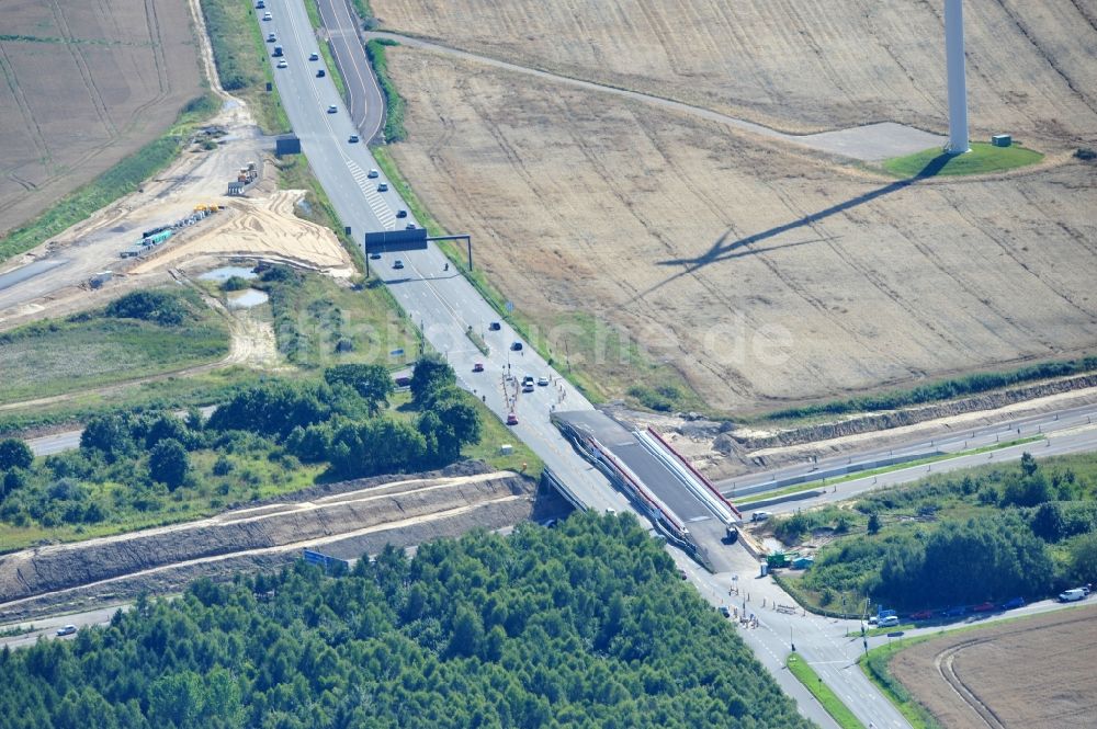 Schwanebeck aus der Vogelperspektive: Baustelle Autobahndreieck Schwanebeck bzw. Kreuz Barnim