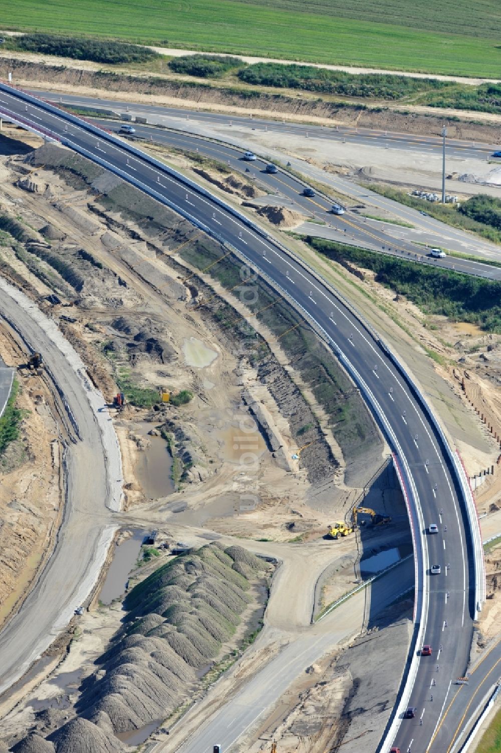 Luftbild Schwanebeck - Baustelle Autobahndreieck Schwanebeck bzw. Kreuz Barnim