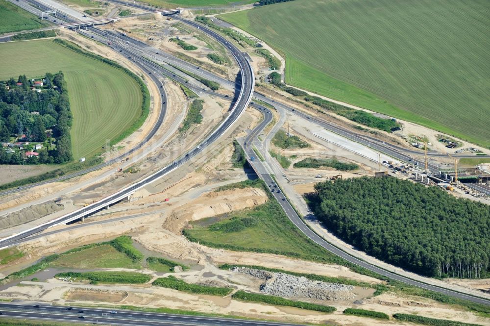 Schwanebeck aus der Vogelperspektive: Baustelle Autobahndreieck Schwanebeck bzw. Kreuz Barnim