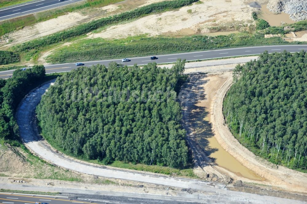 Luftbild Schwanebeck - Baustelle Autobahndreieck Schwanebeck bzw. Kreuz Barnim