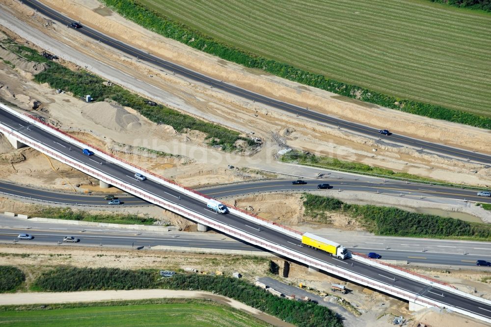 Luftbild Schwanebeck - Baustelle Autobahndreieck Schwanebeck bzw. Kreuz Barnim