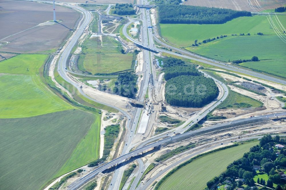 Schwanebeck von oben - Baustelle Autobahndreieck Schwanebeck bzw. Kreuz Barnim