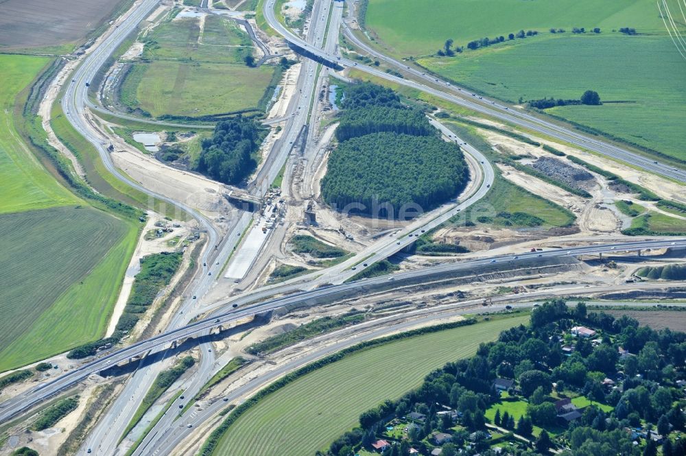 Luftbild Schwanebeck - Baustelle Autobahndreieck Schwanebeck bzw. Kreuz Barnim