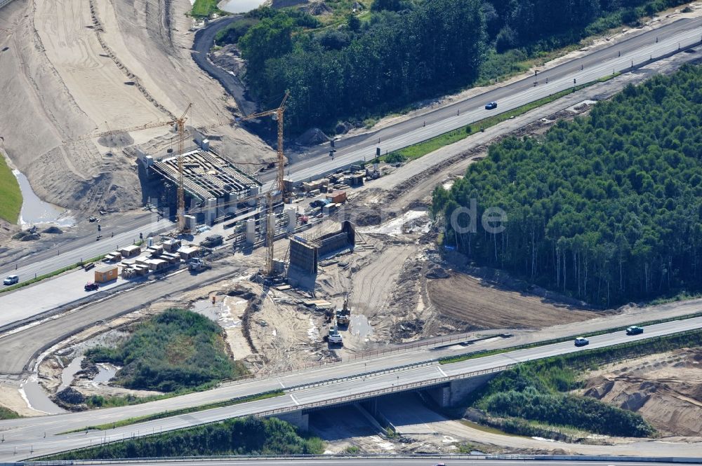 Luftbild Schwanebeck - Baustelle Autobahndreieck Schwanebeck bzw. Kreuz Barnim