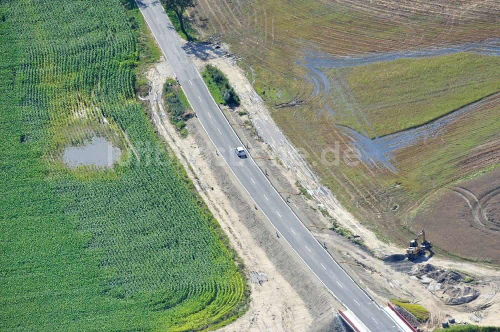 Schwanebeck von oben - Baustelle Autobahndreieck Schwanebeck bzw. Kreuz Barnim