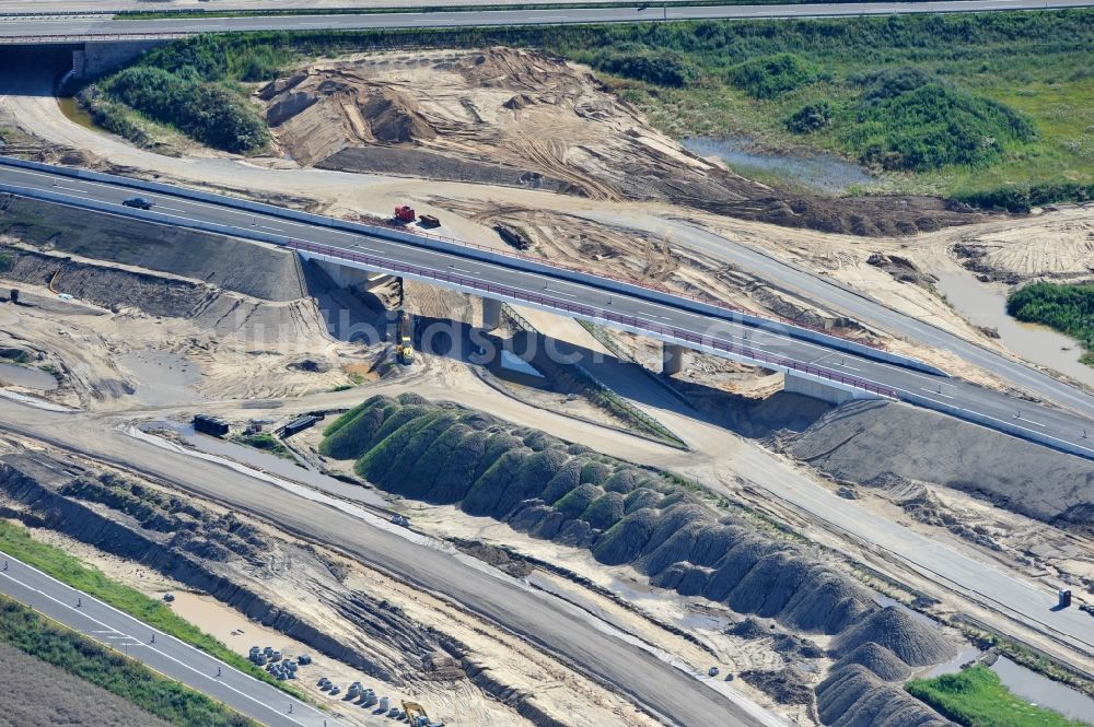 Schwanebeck aus der Vogelperspektive: Baustelle Autobahndreieck Schwanebeck bzw. Kreuz Barnim