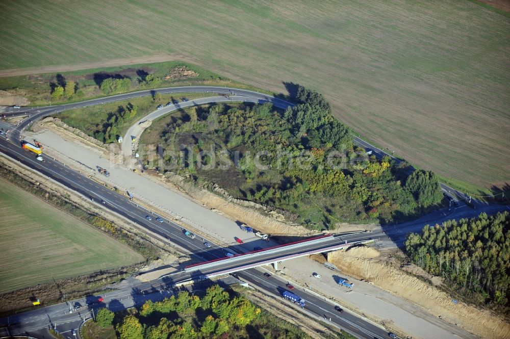 Luftbild Schwanebeck - Baustelle Autobahndreieck Schwanebeck bzw. Kreuz Barnim im Bundesland Brandenburg