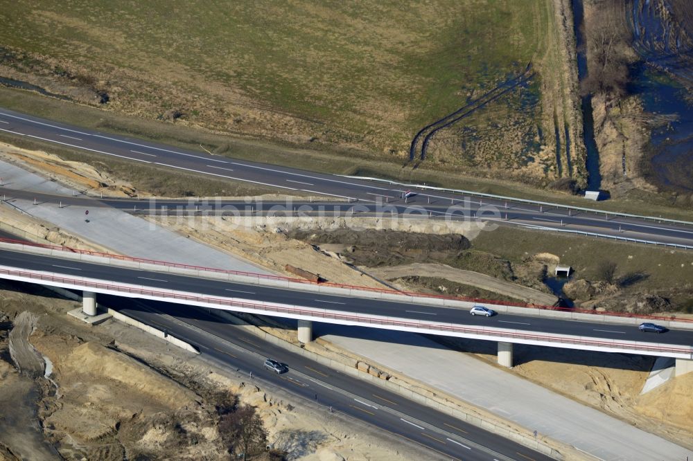 Luftbild Schwanebeck - Baustelle Autobahndreieck Schwanebeck bzw. Kreuz Barnim im Bundesland Brandenburg