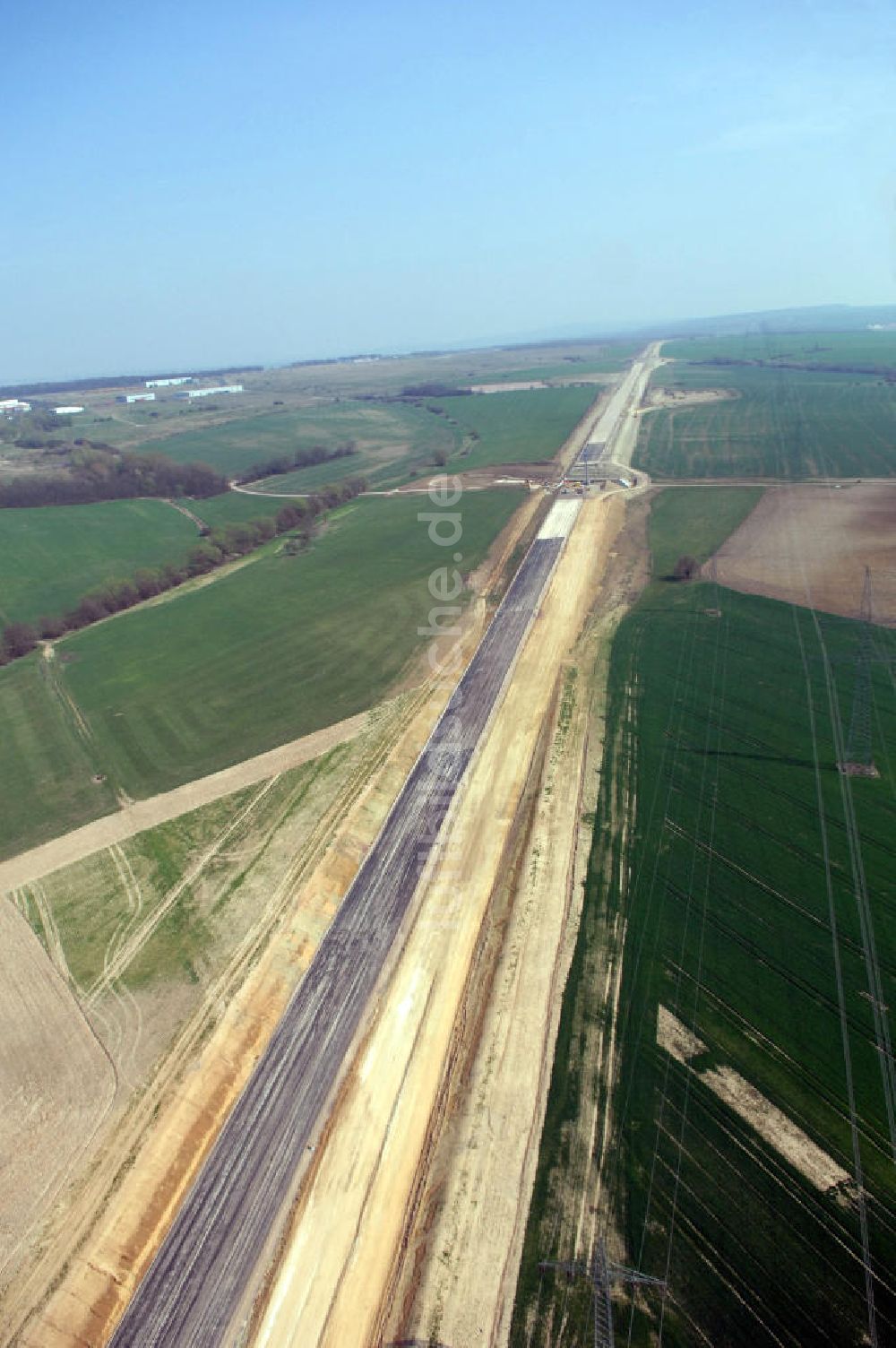 Großenlupnitz von oben - Baustelle A4 Autobahnverlauf bei Großenlupnitz Richtung westen