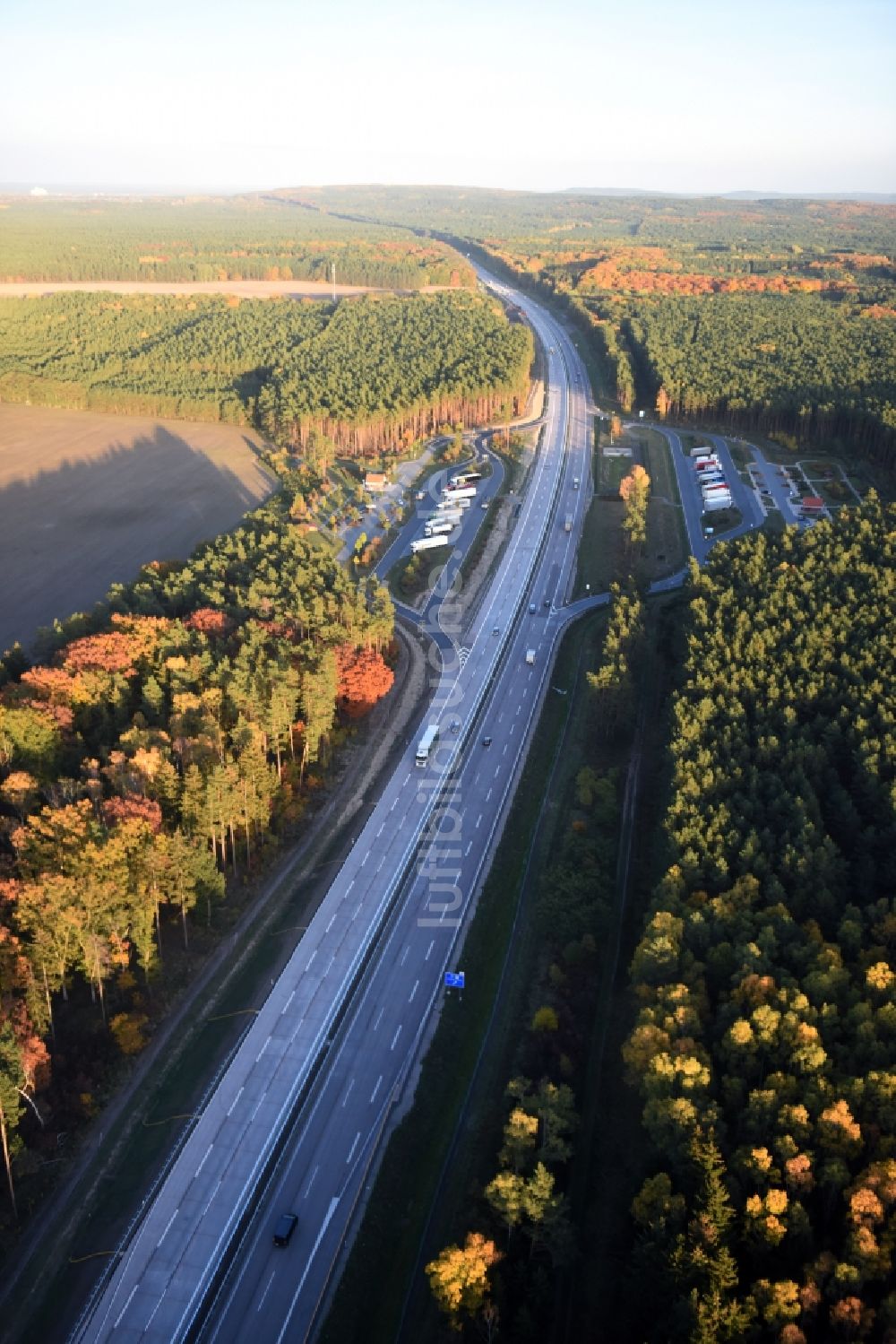 Luftbild Spreenhagen - Baustelle BAB A12 E30 in Heidesee im Bundesland Brandenburg