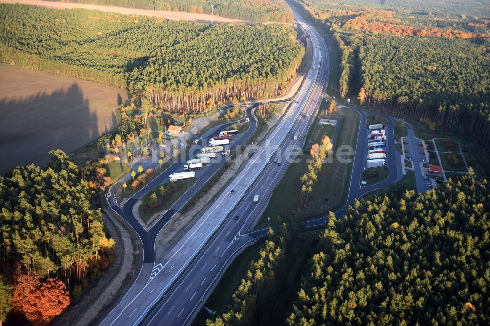 Luftaufnahme Spreenhagen - Baustelle BAB A12 E30 in Heidesee im Bundesland Brandenburg