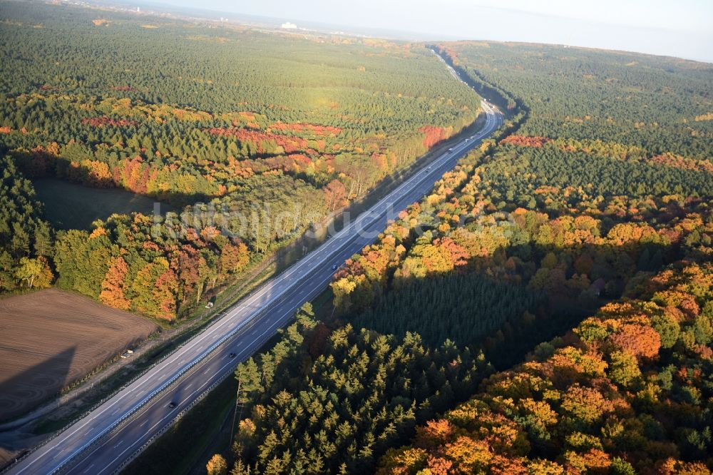 Luftaufnahme Spreenhagen - Baustelle BAB A12 E30 in Heidesee im Bundesland Brandenburg