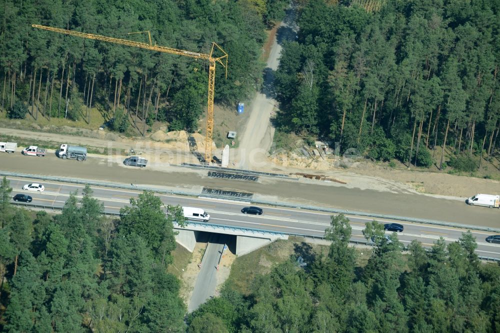 Luftbild Spreenhagen - Baustelle BAB A12 E30 in Spreenhagen im Bundesland Brandenburg