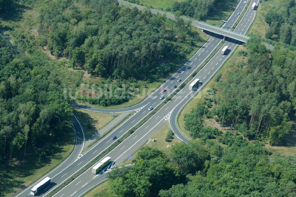 Luftbild Spreenhagen - Baustelle BAB A12 E30 in Spreenhagen im Bundesland Brandenburg