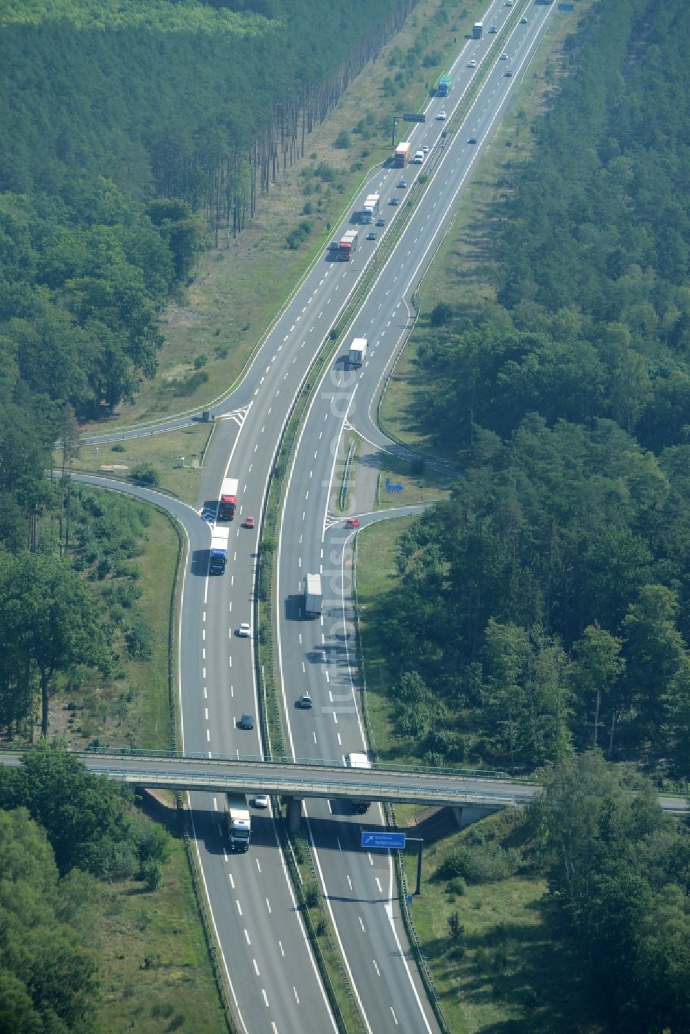 Luftbild Spreenhagen - Baustelle BAB A12 E30 in Spreenhagen im Bundesland Brandenburg