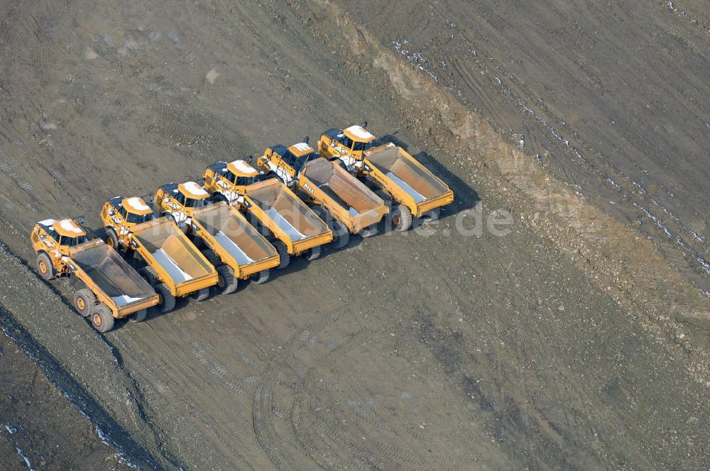 Eisenach von oben - Baustelle der BAB A 4 - Umfahrung Hörselberge in Thüringen bei Eisenach