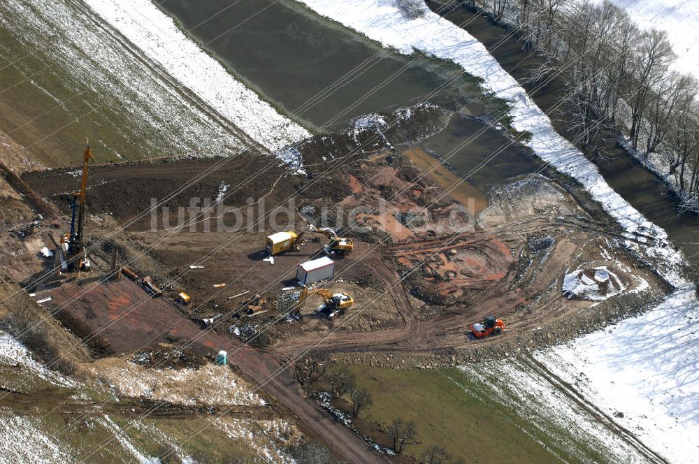 Eisenach aus der Vogelperspektive: Baustelle der BAB A 4 - Umfahrung Hörselberge in Thüringen bei Eisenach