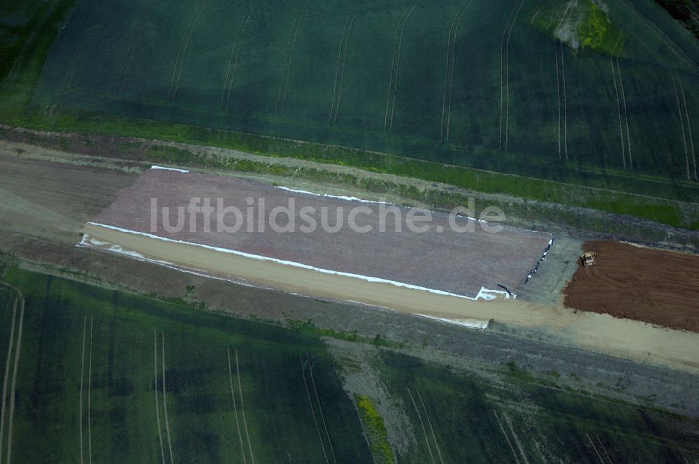 Eisenach - Kindel von oben - Baustelle der BAB A 4 - Umfahrung Hörselberge in Thüringen bei Eisenach