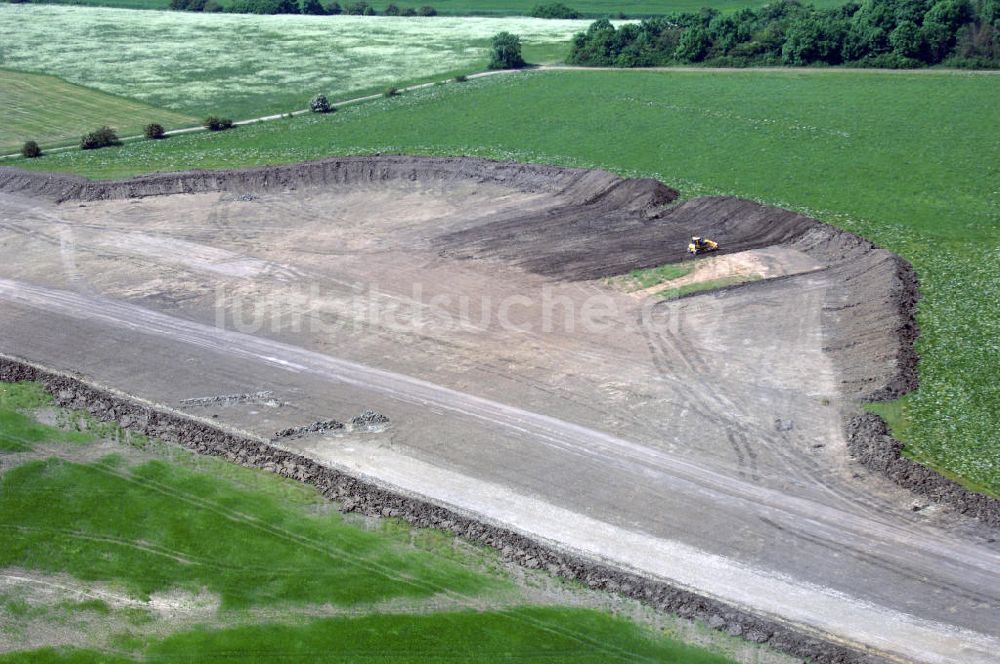 Eisenach - Kindel von oben - Baustelle der BAB A 4 - Umfahrung Hörselberge in Thüringen bei Eisenach