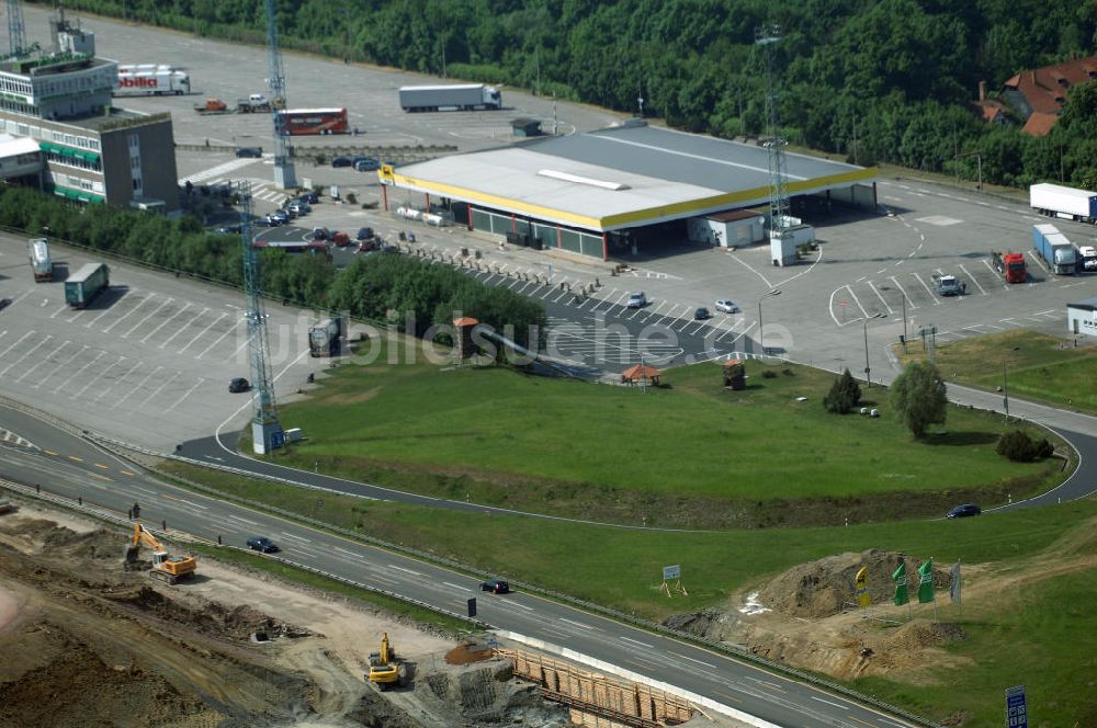 Eisenach - Kindel von oben - Baustelle der BAB A 4 - Umfahrung Hörselberge in Thüringen bei Eisenach