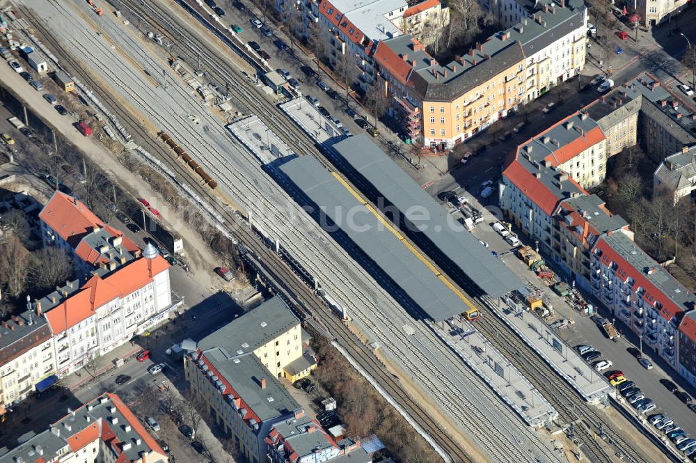 Berlin - Baumschulenweg von oben - Baustelle S-Bahn Berlin-Baumschulenweg