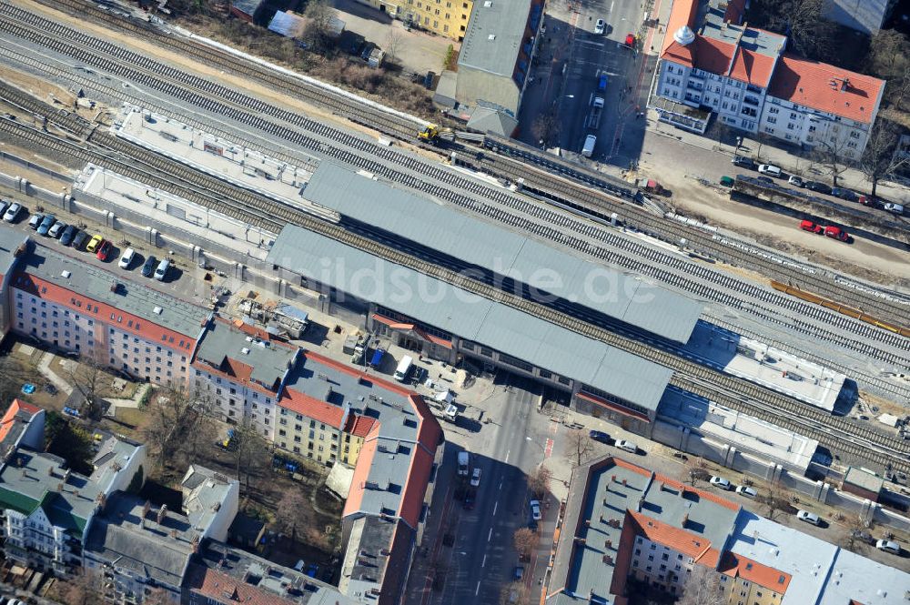 Luftaufnahme Berlin - Baumschulenweg - Baustelle S-Bahn Berlin-Baumschulenweg