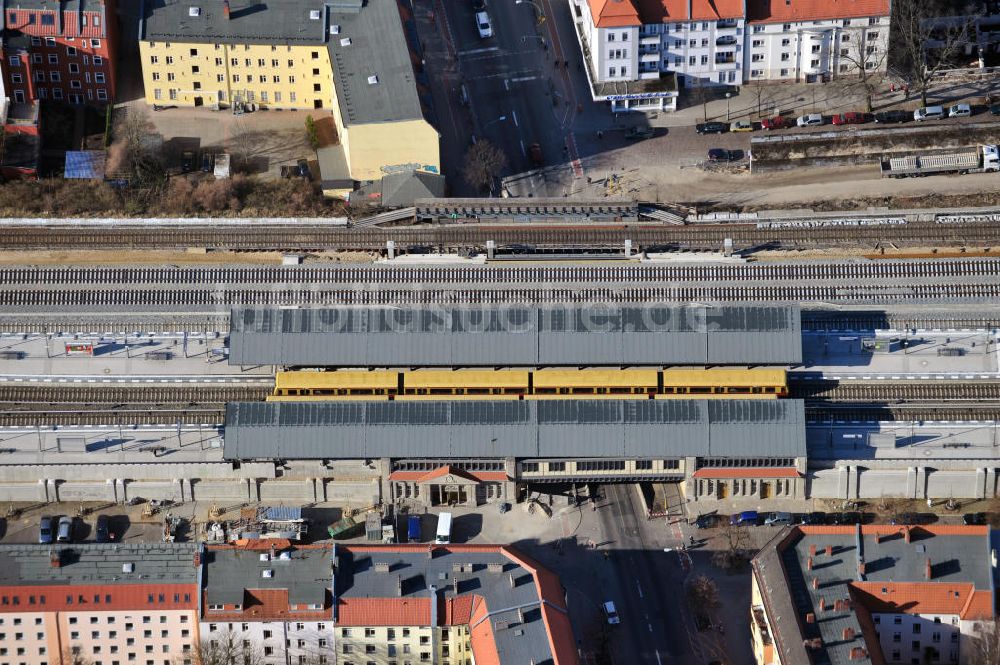 Luftaufnahme Berlin-Baumschulenweg - Baustelle S-Bahn Berlin-Baumschulenweg