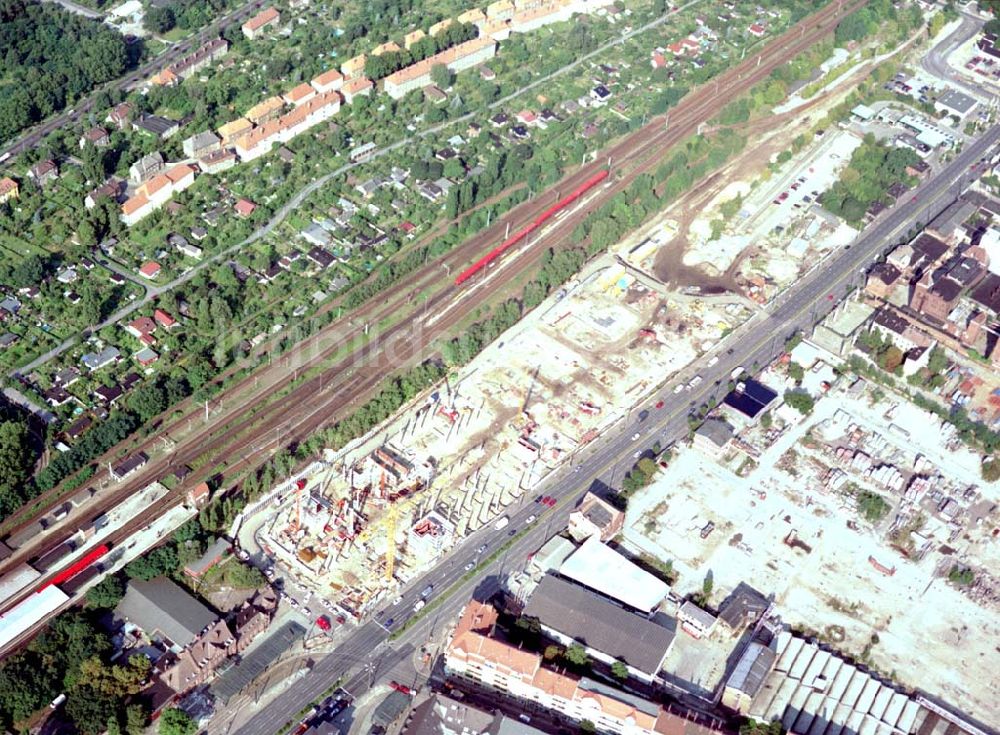 Berlin - Schöneweide von oben - Baustelle am Bahnhof Berlin - Schöneweide zur Errichtung eines KAUFLAND - Einkaufszentrums.