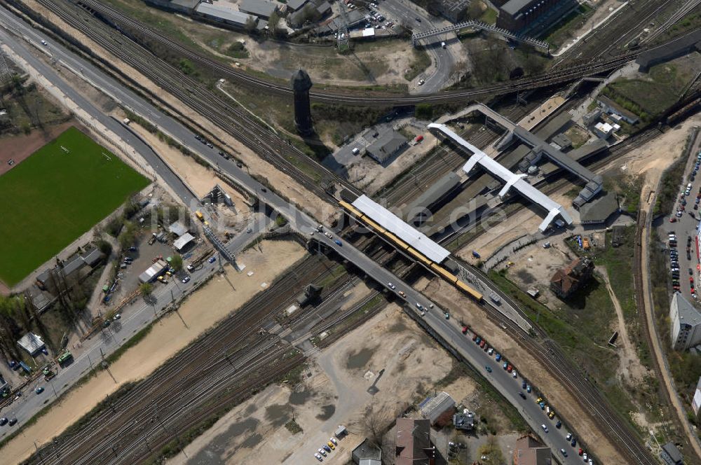 Berlin aus der Vogelperspektive: Baustelle S-Bahnhof Ostkreuz in Berlin