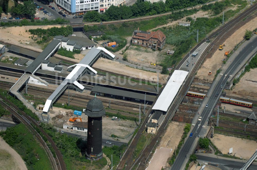 Berlin von oben - Baustelle S-Bahnhof Ostkreuz in Berlin